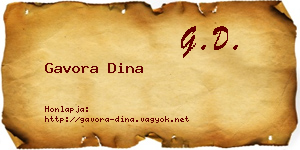 Gavora Dina névjegykártya